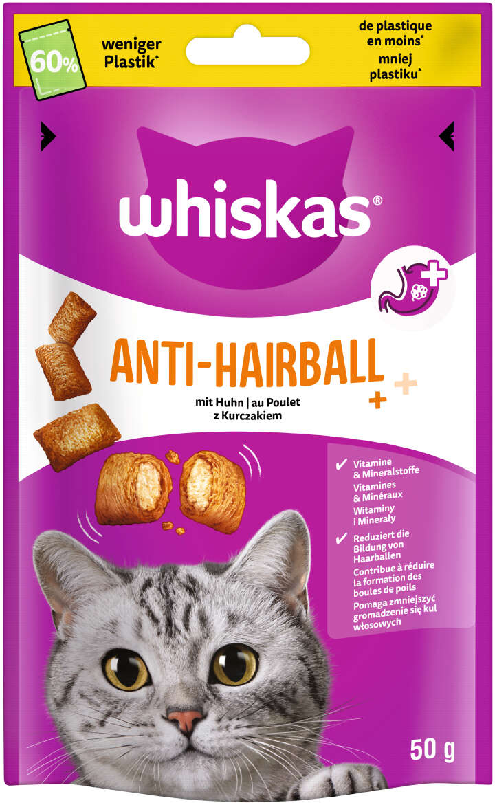 whiskas Anti-Hairball mit Huhn